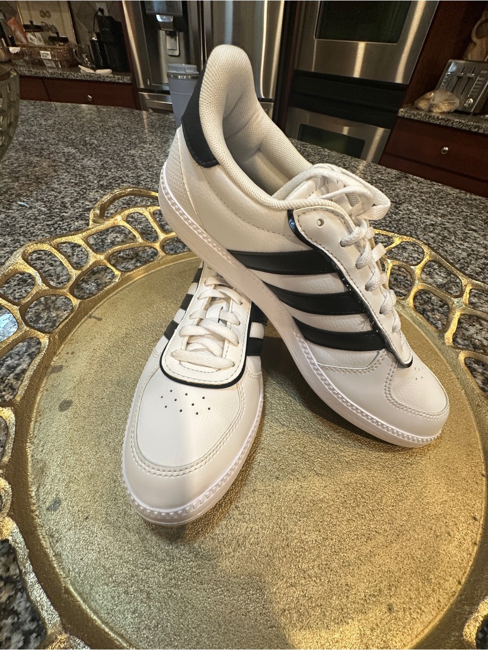 Women’s White and Black Athletic Sneakers